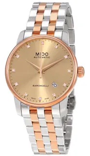 Mido Baroncelli II M8600.9.67.1 38mm Stainless steel Golden