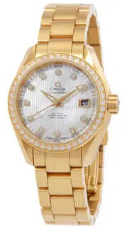 Omega Aqua Terra 231.55.30.20.55.002 30mm Yellow gold White