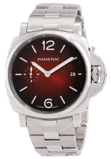 Panerai Luminor Due PAM01539 42mm Stainless steel Burgundy