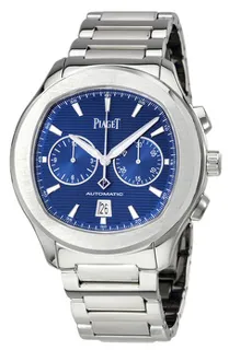 Piaget Polo G0A41006 42mm Stainless steel Blue Guilloché