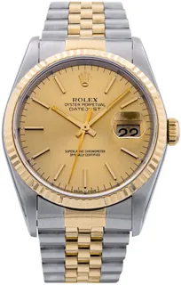 Rolex Datejust 16233 Yellow gold and Stainless steel Champagne