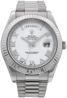 Rolex Day-Date II 218239 41mm White gold White