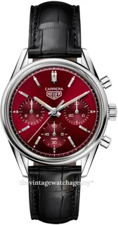 TAG Heuer Carrera CBK221G.FC6479 Stainless steel Red with index markings, luminescent hands