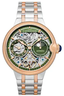 Thomas Earnshaw Barallier Sun Moon Dual Time ES-8242-99 42mm Stainless steel Green