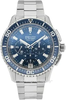 Zenith El Primero 03.2067.405/51.M2060 45.5mm Stainless steel Blue , luminescent hands