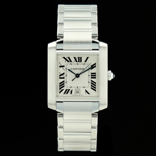 Cartier Tank Française 2302 32mm Stainless steel Guilloché