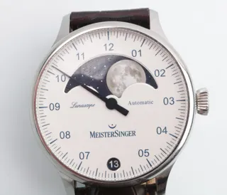 MeisterSinger Lunascope 00507 41mm Stainless steel Silver