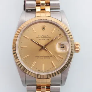 Rolex Datejust 68273 29mm Stainless steel and 18k yellow gold Golden