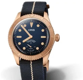 Oris Carl Brashear 01 401 7764 3185-Set 40mm Bronze Blue