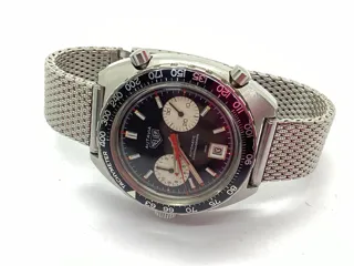 Heuer Autavia Stainless steel Black