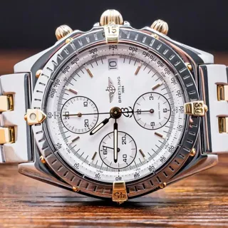 Breitling Chronomat B13050 41mm Yellow gold and Stainless steel White