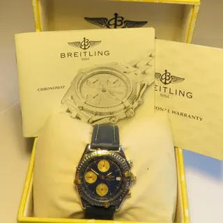 Breitling Chronomat / GOLD    / OVP Stainless steel Blue