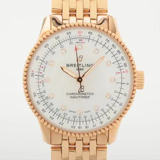 Breitling Navitimer R17395 35mm Rose gold White