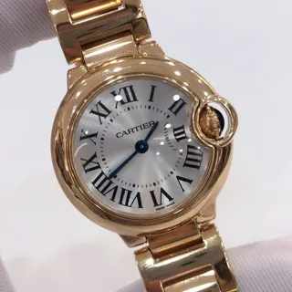 Cartier Ballon Bleu 28mm W69001Z2 28mm Yellow gold Silver and White