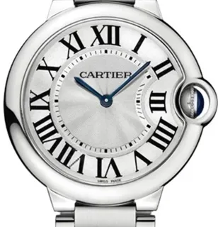 Cartier Ballon Bleu 33mm 3653 33mm Stainless steel Silver