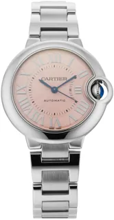 Cartier Ballon Bleu W6920100 33mm Stainless steel Pink