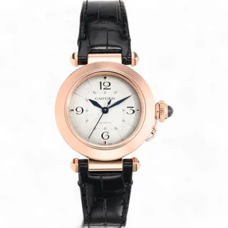 Cartier Pasha WGPA0014 35mm Rose gold Silver