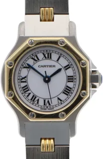 Cartier Santos 0907 25mm stainless steel$18 carat yellow gold White