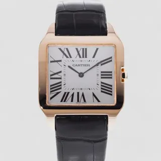 Cartier Santos de Cartier W2006951 44.5mm Rose gold Silver