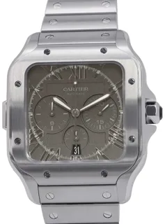 Cartier Santos de Cartier WSSA0078 43.3mm Stainless steel Gray