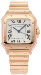 Cartier Santos WGSA0031 35mm Rose gold Silver