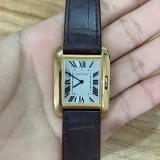 Cartier Tank Anglaise W5310042 26mm Rose gold Silver