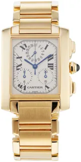 Cartier Tank Française W50005R2 28mm Yellow gold Silver