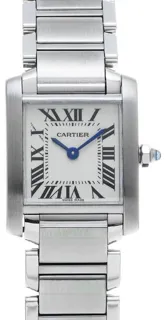 Cartier Tank Française W51008Q3 20mm Stainless steel White