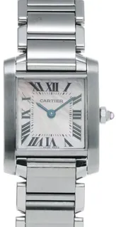 Cartier Tank Française W51028Q3 20mm Stainless steel White