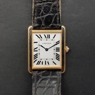 Cartier Tank Solo 3167 27mm Yellow gold Silver