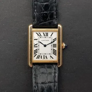 Cartier Tank Solo 3168 24mm Yellow gold White