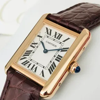 Cartier Tank Solo W5200024 31mm Rose gold Silver