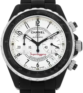 Chanel J12 Chronographe 41mm Steel$Ceramic Silver