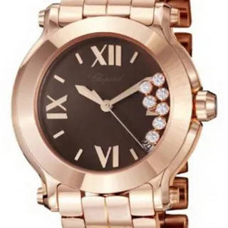 Chopard Happy Sport 277472-5006 36mm Rose gold Brown