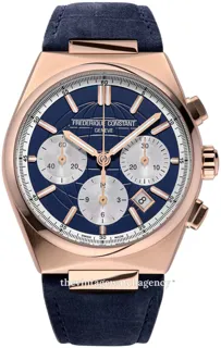 Frédérique Constant Highlife FC-391NS4NH4 41mm Brushed/polished rose gold colored steel Blue with luminescent index markings, luminescent hands