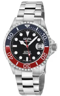 Gevril Wall Street 4769B 39mm Stainless steel Black