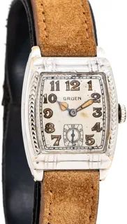 Gruen 315-88 27mm 14k white gold Aged Silver