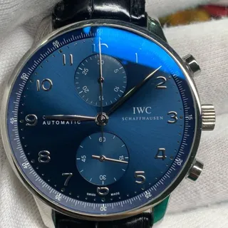 IWC Portugieser IW371491 40.9mm Stainless steel Blue