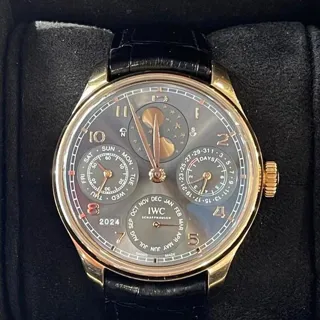 IWC Portuguese Perpetual Calendar 503404 44mm Rose gold Gray