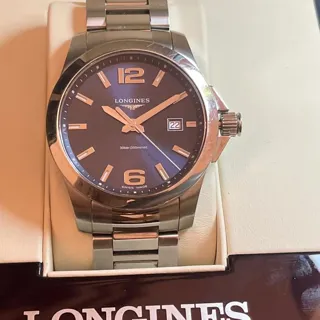 Longines Conquest L3.759.4.96.6 41mm Stainless steel Blue