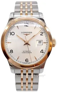 Longines Record L23215767 30mm Brushed/polished steel Silver