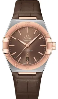 Omega Constellation 131.23.39.20.13.001 39mm Yellow gold and Stainless steel Brown