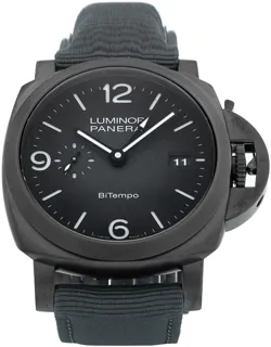 Panerai Luminor PAM01467 44mm Titanium and Black DLC Black and Gray