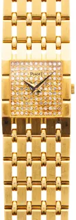 Piaget Vintage 4131 20mm Yellow gold Pave Diamond