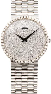 Piaget Vintage 9066 32mm White gold Pave