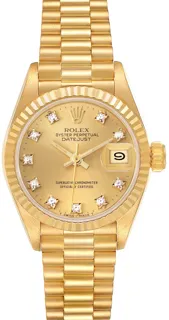 Rolex President Datejust 69178 26mm Yellow gold Champagne