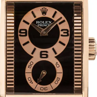 Rolex Cellini Prince 5442 27mm Everose gold Black