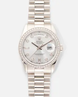 Rolex Day-Date 118346 36mm Platinum Silver