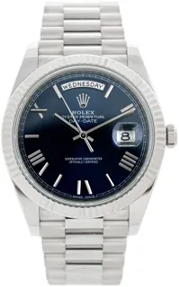 Rolex Day-Date 228239 40mm White gold Blue