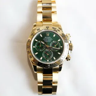 Rolex Daytona 116508 40mm Yellow gold Green